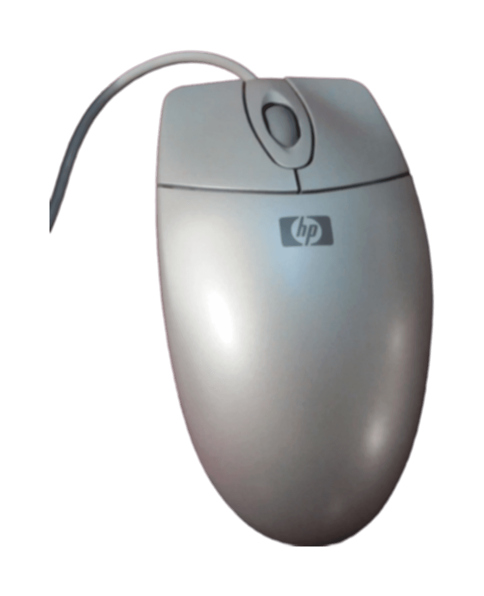 HP silver office mouse